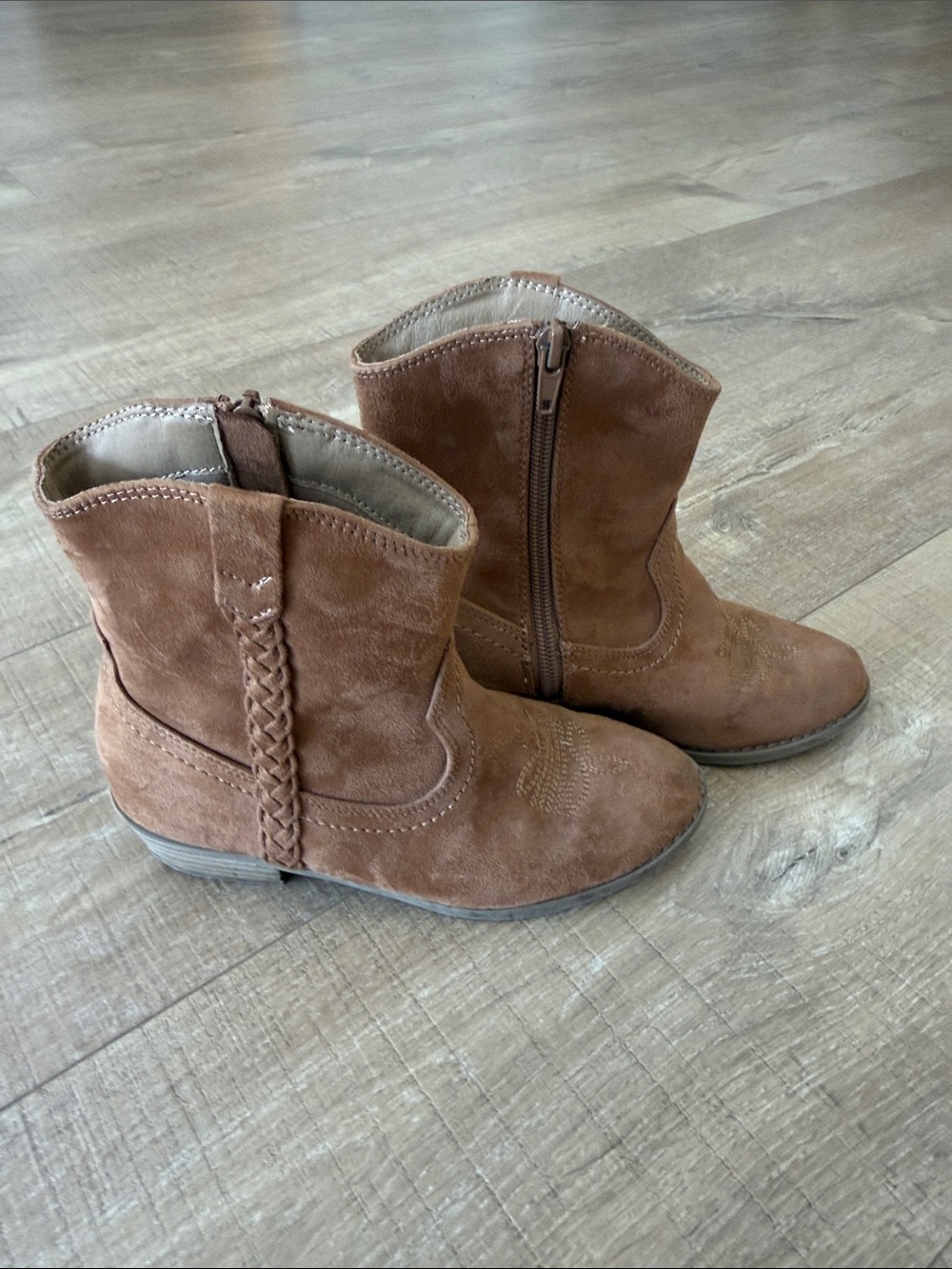 Dolce Vita Kids Tan Suede Pull-On Western Boots